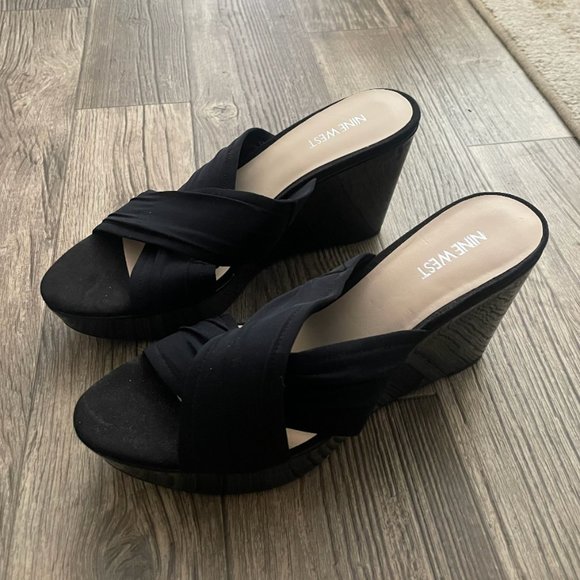 ⭐️ Block Classy Chic Party Elegant Business Casual Work Wedge Boho Heel Sandals - Picture 2 of 6